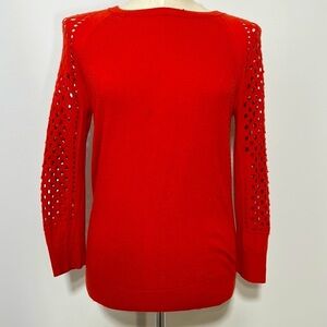 Philosophy Cayenne Cutout Back/Sleeve Knit Sweater Size S